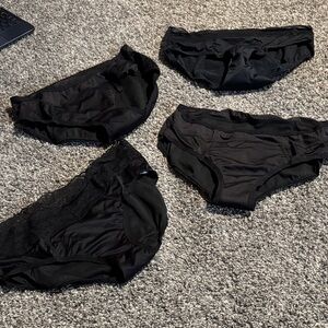 Dear Kate Women's Black Period Panties Set